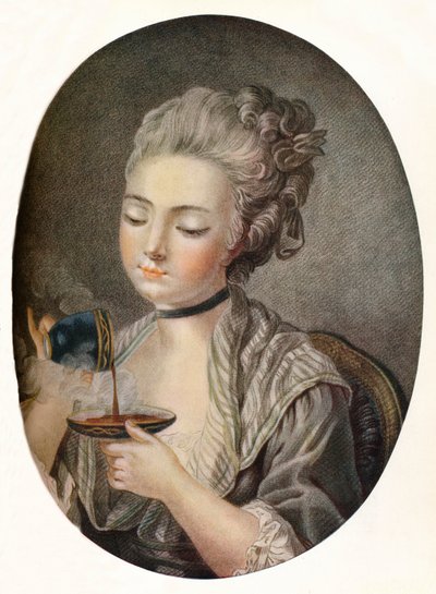 Flicka som tar kaffe, c1774 av Louis Marin Bonnet