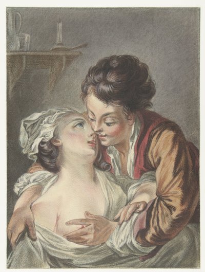 älskande par Le Rendez-Vous av Louis Marin Bonnet
