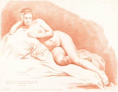 Liggande kvinna naken, 1771. av Louis Marin Bonnet