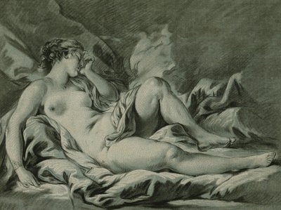Venus sover, efter Francois Boucher; Venus sömn, efter Francois Boucher, 1771 av Louis Marin Bonnet
