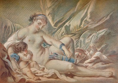 Venus och Amor, 1700-talet, 1919 av Louis Marin Bonnet