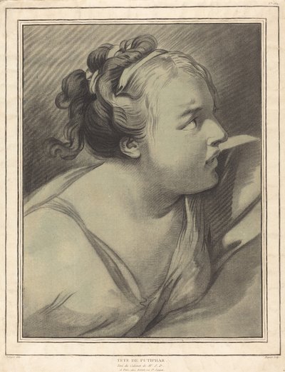 Chef för Potifar (Potifars fru) av Louis Marin Bonnet, after Jean Baptiste Deshays