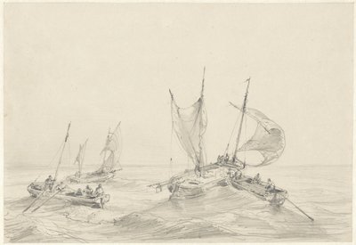 Hav med fiskefartyg av Louis Meijer