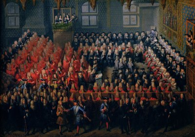 Rättvisans säng hölls i Parlement de Paris den 12 september 1715 av Louis Michel Dumesnil