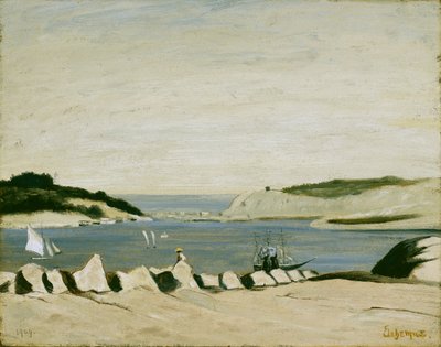 Coast Scene, 1909 (olja på papper, monterad på duk) av Louis Michel Eilshemius