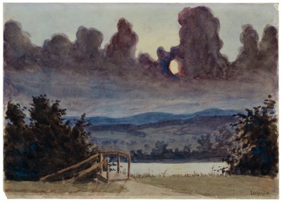 Mörka moln, ca 1901 (akvarell  blyerts på papper) av Louis Michel Eilshemius