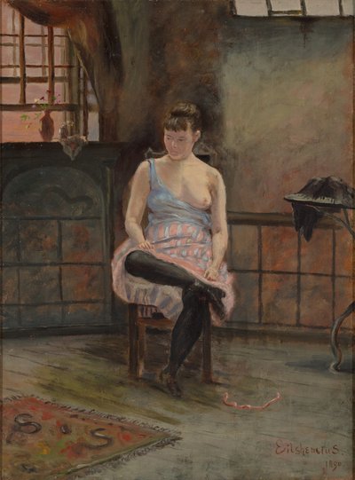 Figur Sittande av Louis Michel Eilshemius