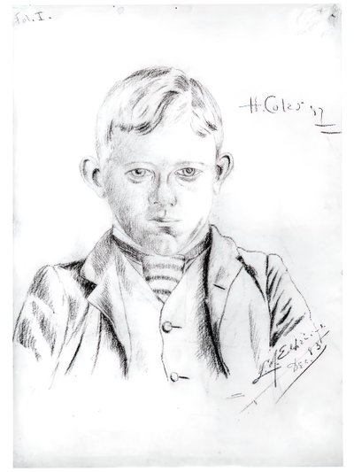 Porträtt av Howard L. Coles, december 1883. av Louis Michel Eilshemius