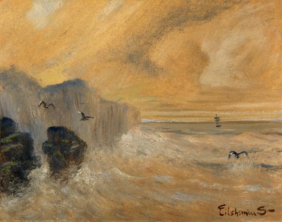 Rocky Seashore, sent 1800-tidigt 1900-tal. av Louis Michel Eilshemius