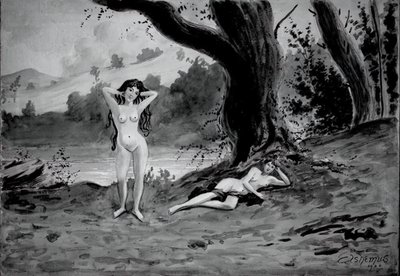 Två nakenbilder, 1900. av Louis Michel Eilshemius