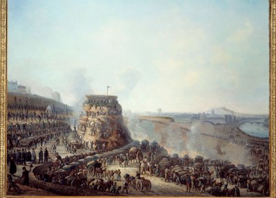 Förvandlingar av Paris under det andra imperiet, Haussmann Paris. "" Besök av kejsar Napoleon III (1808-1873) och imponerande Eugenie (1826-1920) på byggplatsen för kollapsen av kullen Chaillot""" Denna byggarbetsplats är en av de största av Louis Moullin