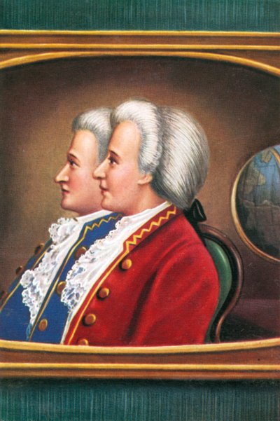 Montgolfier-bröderna Joseph av Louis Nicolas van (after) Blarenberghe