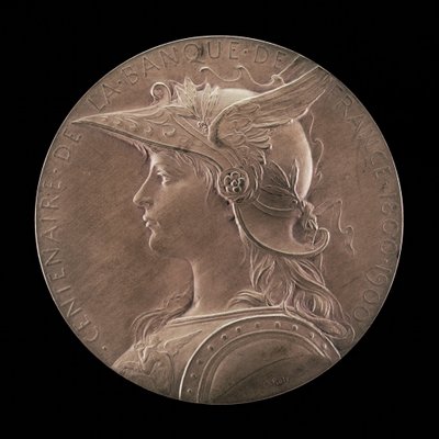Hundraårsjubileet för Frankrikes centralbank, 1800-1900 [framsidan], 1900. av Louis Oscar Roty