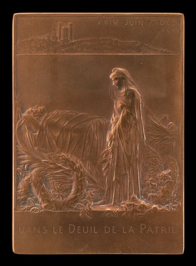 Frankrike sörjer republikens president [omvänd], 1894. av Louis Oscar Roty