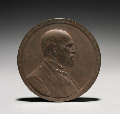 Medalj: Abram Stevens Hewitt, 1875-1925. av Louis Oscar Roty