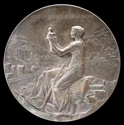 Medalj för femtioårsjubileet av den franska skolan i Aten [framsida], 1898. av Louis Oscar Roty