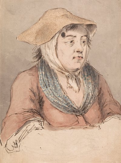 Kvinna med en blå smock av Louis Philippe Boitard