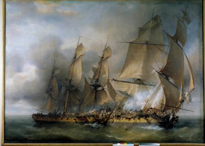 Strid mellan den franska fregatten La Bayonnaise och den engelska fregatten L