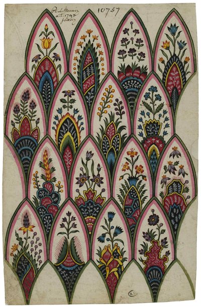 Utkast till indiska motiv, 1793. av Louis Philippe Lemeunnié