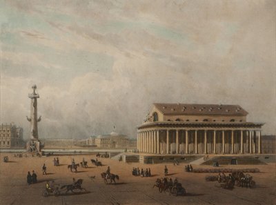 Börs i Sankt Petersburg, slutet av 1840-talet. av Louis Pierre Alphonse Bichebois
