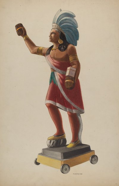 Cigarrbutik indisk, 1938. av Louis Plogsted