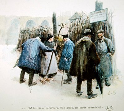Barnkammare och barnkammare som prisar de underbara äppelträden i Normandie av Louis Remy Sabattier