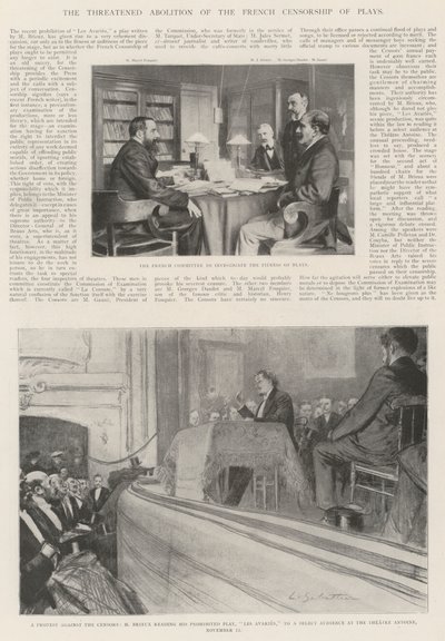 Det hotade avskaffandet av den franska censuren av pjäser av Louis Remy Sabattier