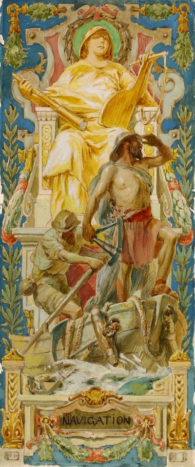 Navigation (studie för panel, Old Senate Office Building) av Louis Schaettle