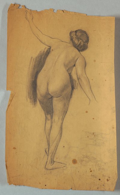 Studie av naken figur av Louis Schaettle