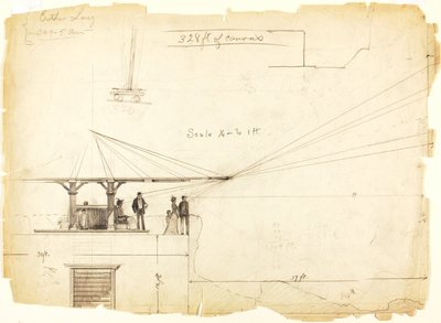 Utan titel (perspektivskiss) av Louis Schaettle