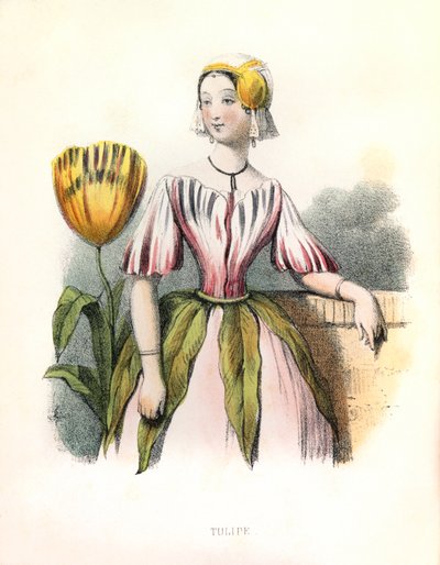 Allegori , tulpanen av Louis Simon (1810-1870) Lassalle