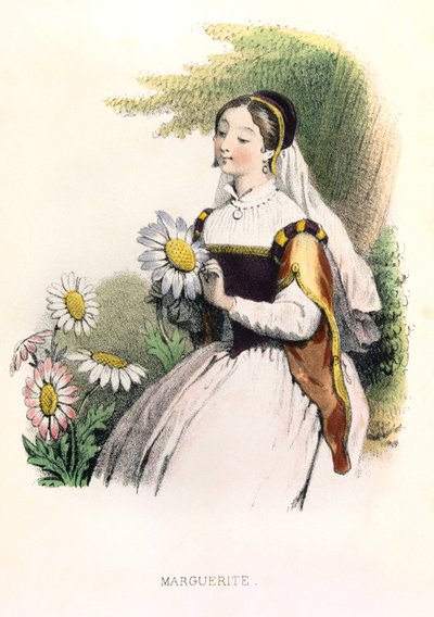 Allegori , la marguerite av Louis Simon (1810-1870) Lassalle