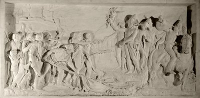 Vendeekriget: pacifiering av Vendeen av general Lazare Hoche (1768-1797) 1796. Lågrelief i marmor snidad av Simon Louis Boizot (1743-1809). 1800. Versailles, slottsmuseum av Louis Simon Boizot