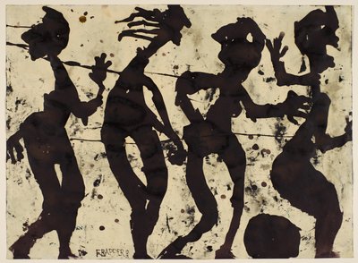 Brousse och Frapper, tergo, ca 1937-1942 (olja gouache och bläck på papper) av Louis Soutter