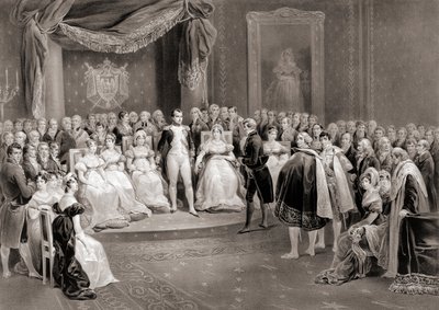 Napoleon och hans hov. (skriva ut) av Louis Stanislas (after) Marin Lavigne