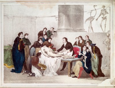 Anatomilektionen (litografi av Louis Thomas Bardel