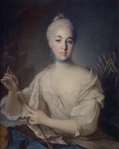 Porträtt av grevinnan Anna Vorontsova 1743-1769, ca 1758 av Louis Tocqué