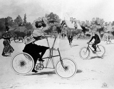 Les Vélocipédistes - av Louis Vallet, Bibl. art deco av Louis Vallet