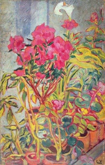 Azaleor, ca 1918 (olja ombord) av Louis Valtat