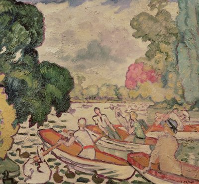 Båtar i Bois de Boulogne av Louis Valtat