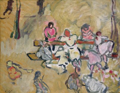 Barn som leker i Rue Caulaincourt, ca 1907-14 (olja på duk) av Louis Valtat