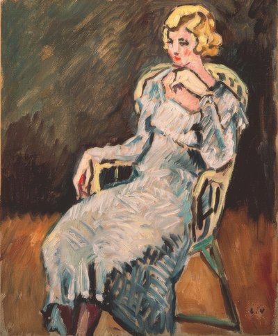 Ung kvinna sittande av Louis Valtat