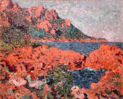 Röda klippor och människor av Louis Valtat