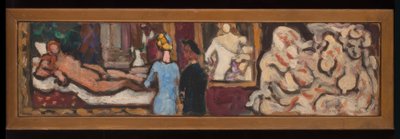 Studier av Tizians Venus från Urbino och av flora, utförda under utställningen "Italiensk konst" i Petit Palais. av Louis Valtat