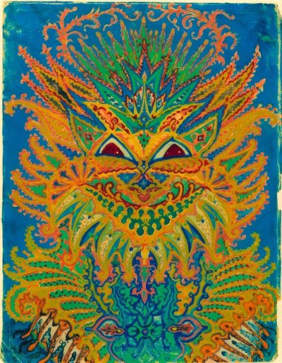 Kalejdoskopkatter: kattmönster på blått av Louis Wain