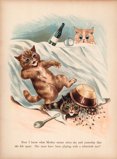 Louis Wain Cats (chromolitho) av Louis Wain