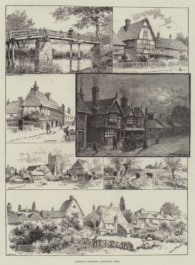 Vandringsskisser, Headcorn, Kent av Louis Wain