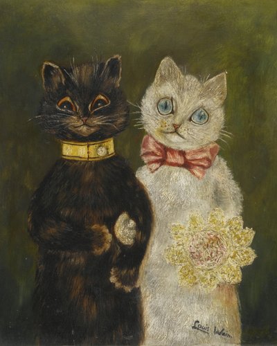 Bruden och brudgummen av Louis Wain
