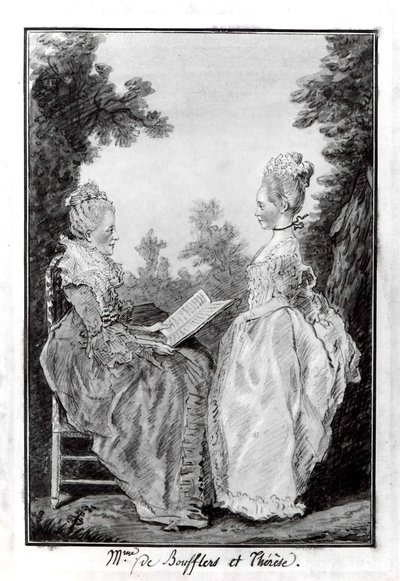 Madame la Comtesse de Boufflers och Thérèse, mitten av 1760-talet. av Louis de Carmontelle