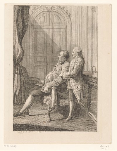Porträtt av Ludvig Filip I av Orléans och hans son Ludvig Filip II av Orléans av Louis de Carmontelle